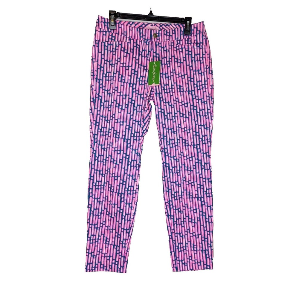 Lilly Pulitzer Womens Size 8 Kelly Skinny Ankle Pant In Mandevilla Pink NWT
